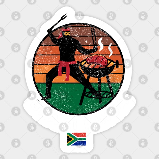 Braai Ninja South Africa Food & Sports Supporter Sticker by BraaiNinja